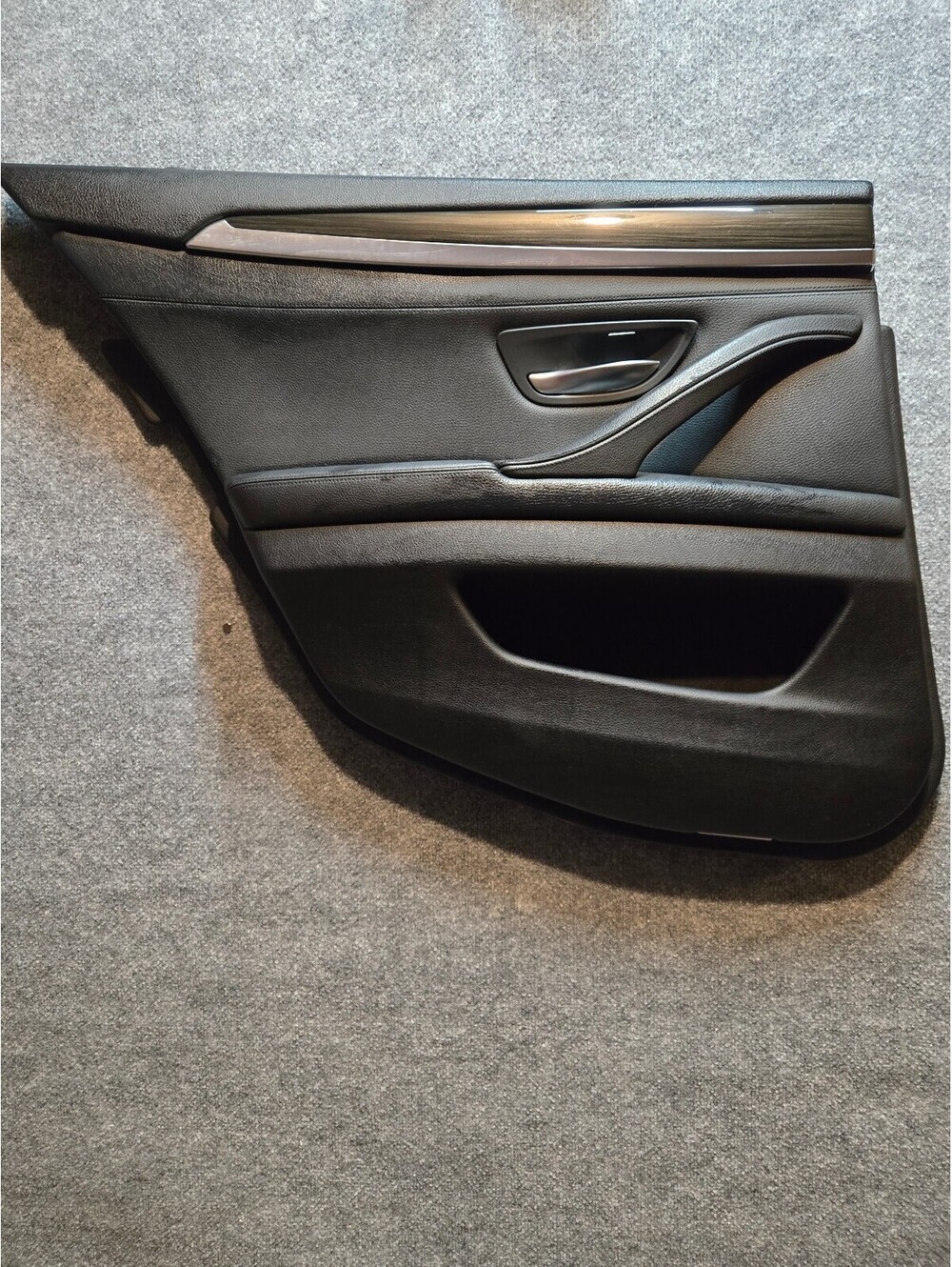 BMW Black Front Door Panel Trim with Handle and Control Switch
